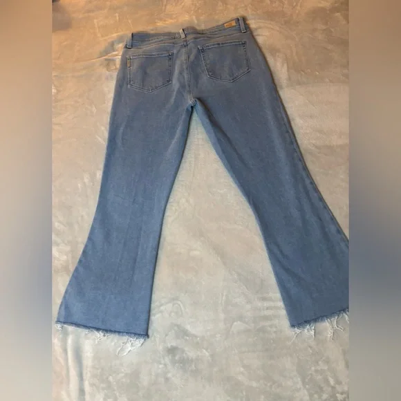 PAIGE Women's Cropped Light Blue Jeans - Picture 3 of 3